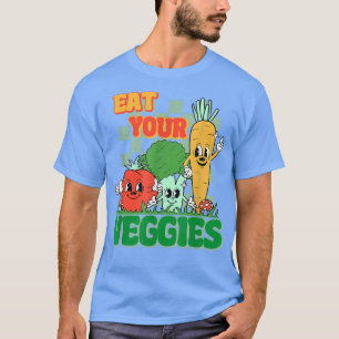 Essen Sie Ihre Veggies Bauer Markt Welt Vegetarier T-Shirt