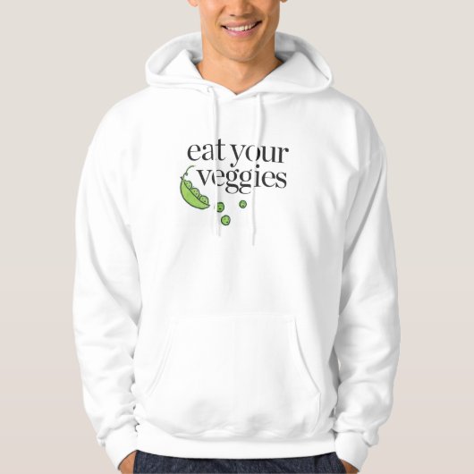 Essen Sie Ihre Veggies Hoodie (Vorderseite)