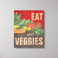 Essen Sie Ihre Veggies Küche Wanddekoration Kunst