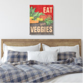 Essen Sie Ihre Veggies Küche Wanddekoration Kunst Leinwanddruck (Insitu (Schlafzimmer))