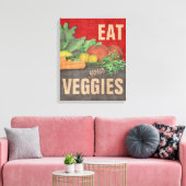 Essen Sie Ihre Veggies Küche Wanddekoration Kunst Leinwanddruck (Insitu (Wohnzimmer))