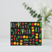 Essen Sie Ihre Veggies Multi-Gemüse-Postkarte Postkarte (Stehend Vorderseite)