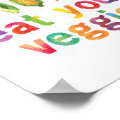 Essen Sie Ihre Veggies Regenbogenfarben Gesundes K Poster (Ecke)