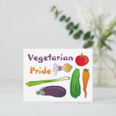 Essen Sie Ihre Veggies Vegetarian Prix Postkarte (Stehend Vorderseite)
