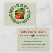 Essen Sie Ihre Veggies Visitenkarte (Vorne/Hinten)