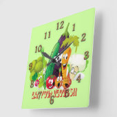 Essen Sie Ihre Veggies Wanduhr (Winkel)