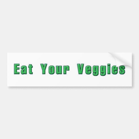 Essen Sie Ihren Veggies-Autoaufkleber Autoaufkleber (Vorne)