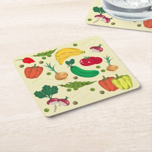 Essen Sie immer Ihr Gemüse Untersetzer Set (angewinkelt)