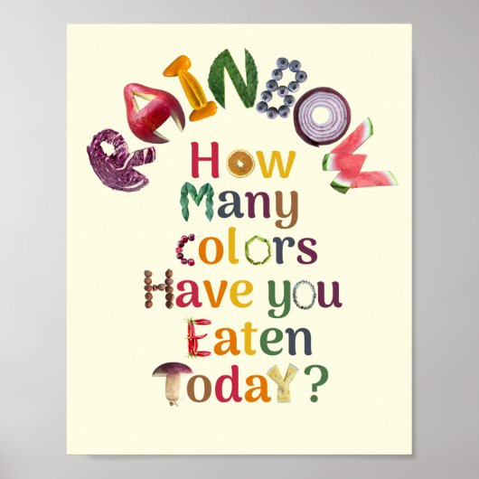 Essen Sie jeden Tag den Regenbogen - Ernährung und Poster (Vorne)
