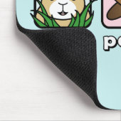 Essen Sie kacken Schlaf-Meerschweinchen Mousemat Mousepad (Ecke)