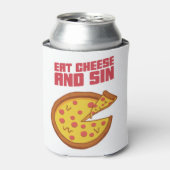 Essen Sie Käse und Sin Dosenkühler (Kanne Vorderseite)