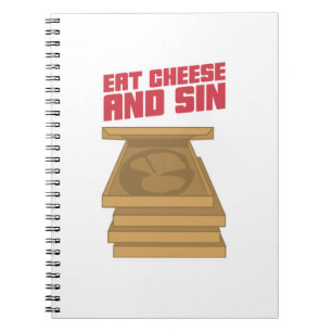 Essen Sie Käse und Sin Notizblock