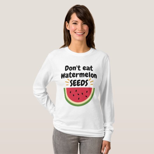 Essen Sie kein Watermelon Seeds Shirt, Prenancy kü T-Shirt (Vorne ganz)