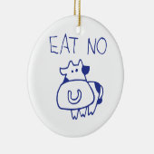 Essen Sie keine Kuh - blueb Keramikornament (Rechts)
