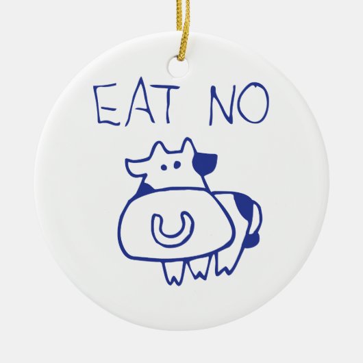 Essen Sie keine Kuh - blueb Keramikornament (Vorne)