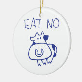 Essen Sie keine Kuh - blueb Keramikornament (Links)
