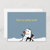 Essen Sie keinen gelben Schnee Postkarte (Vorne/Hinten)