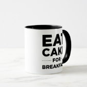 Essen Sie Kuchen für Frühstücks-Tasse Tasse (VorderseiteRechts)