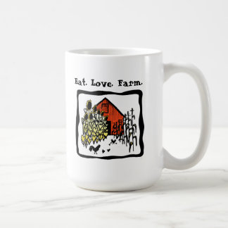 Essen Sie. Liebe. Bauernhof. Kaffee-Tasse Kaffeetasse