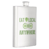 Essen Sie lokal, fahren Sie überall hin Flachmann (Rechts)