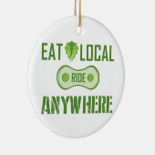 Essen Sie lokal, fahren Sie überall hin Keramikornament (Rechts)