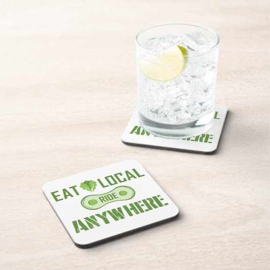 Essen Sie lokal, fahren Sie überall hin Untersetzer (Rechte Seite)