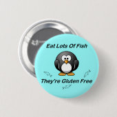 Essen Sie Lose Fische, sie sind das freie Gluten Button (Vorne & Hinten)