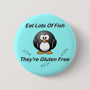 Essen Sie Lose Fische, sie sind das freie Gluten Button