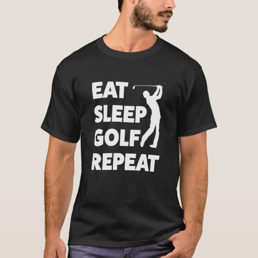 Essen Sie lustigen Golf spielenden T - Shirt des (Vorderseite)