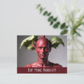 Essen Sie mehr Borscht: Beet Man Postcard Postkarte (Stehend Vorderseite)