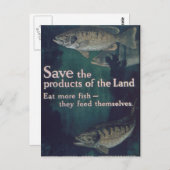 Essen Sie mehr Fisch - Vintag Postkarte (Vorne/Hinten)