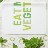 Essen Sie mehr Gemüse Tee-Tuch Handtuch (Gefaltet)