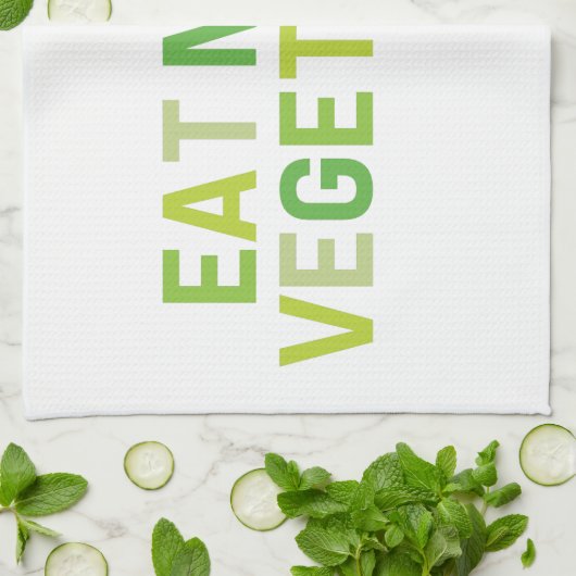 Essen Sie mehr Gemüse Tee-Tuch Handtuch (Gefaltet)