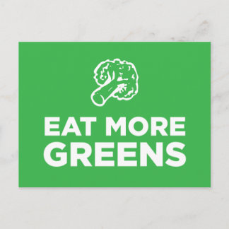 Essen Sie mehr Grüntöne Postkarte
