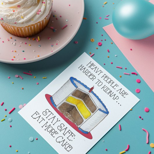 Essen Sie mehr Kuchen Inspiration Postkarte