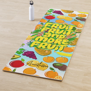 Essen Sie mehr Obst motivierend gesunde Ernährun Yogamatte