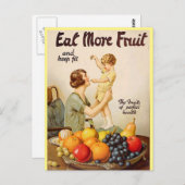 ESSEN SIE MEHR OBST-Postkarte Postkarte (Vorne/Hinten)