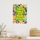Essen Sie mehr Obst | Vegan- und Pflanze-basierte Poster (Küche)