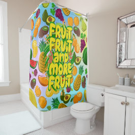 Essen Sie mehr Obst | Yoga für motivierend gesunde Duschvorhang