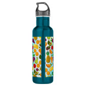 Essen Sie mehr Obst | Yoga für motivierend gesunde Edelstahlflasche (Rückseite)