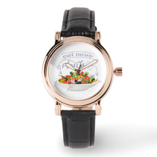 Essen Sie mehr Pflanze Frischsalat Motivation Buch Armbanduhr