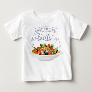 Essen Sie mehr Pflanze Frischsalat Motivation Buch Baby T-shirt