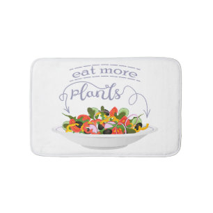 Essen Sie mehr Pflanze Frischsalat Motivation Buch Badematte