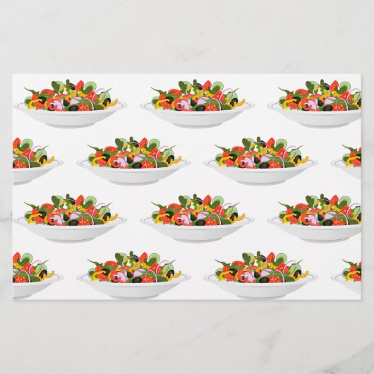 Essen Sie mehr Pflanze Frischsalat Motivation Buch Briefpapier (Vorderseite)