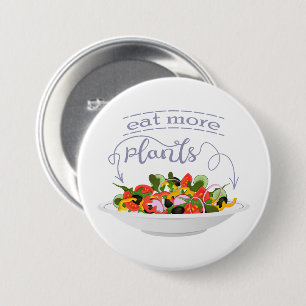 Essen Sie mehr Pflanze Frischsalat Motivation Buch Button