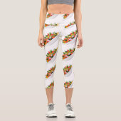Essen Sie mehr Pflanze Frischsalat Motivation Buch Capri Leggings (Vorderseite)