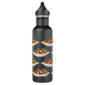 Essen Sie mehr Pflanze Frischsalat Motivation Buch Edelstahlflasche (Rechts)
