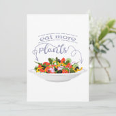 Essen Sie mehr Pflanze Frischsalat Motivation Buch Einladung (Stehend Vorderseite)