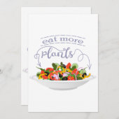 Essen Sie mehr Pflanze Frischsalat Motivation Buch Einladung (Vorne/Hinten)