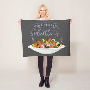 Essen Sie mehr Pflanze Frischsalat Motivation Buch Fleecedecke
